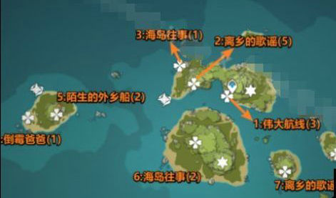 原神海岛往事第一个海螺在哪